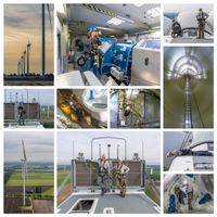 Windmolenpark Heibloem Limburg inspectieteam 125 meter hoge windturbine